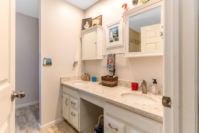 445 Cedar Hill Rd SW, Amanda, OH 43102 - bathroom with double vanity and baseboards