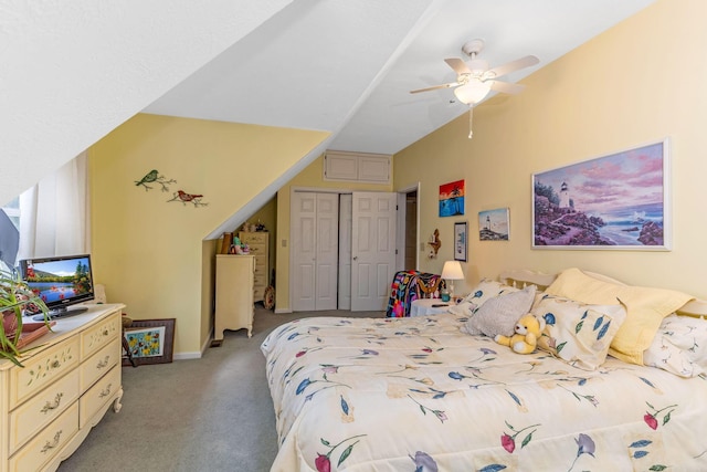 445 Cedar Hill Rd SW, Amanda, OH 43102 - bedroom with a closet, light colored carpet, and a ceiling fan