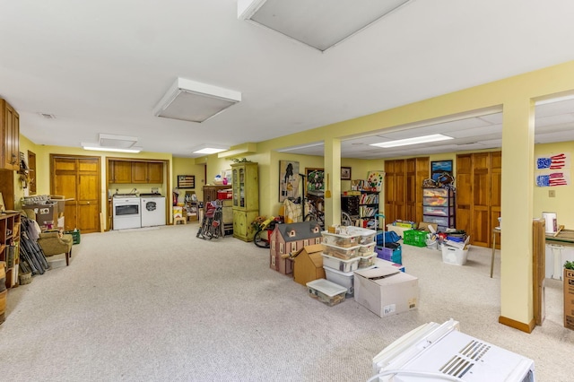 445 Cedar Hill Rd SW, Amanda, OH 43102 - basement featuring separate washer and dryer and carpet flooring