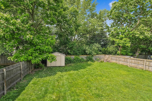 3840 Farm Brook Ln, Columbus, OH 43204 - fenced backyard featuring a shed