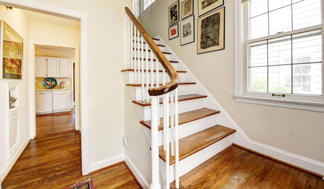 259 N Stanwood Rd, Columbus, OH 43209 - stairs featuring wood finished floors