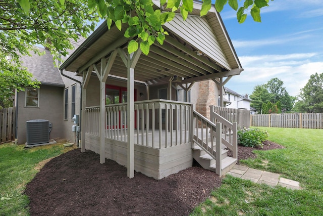 4583 Hunting Creek Dr, Grove City, OH 43123 - deck featuring central AC