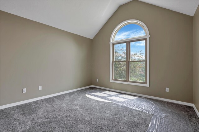 4583 Hunting Creek Dr, Grove City, OH 43123 - carpeted spare room featuring vaulted ceiling and baseboards