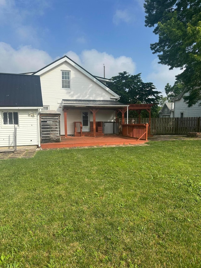 287 W Columbus St, Mount Sterling, OH 43143 - rear view of house featuring metal roof
