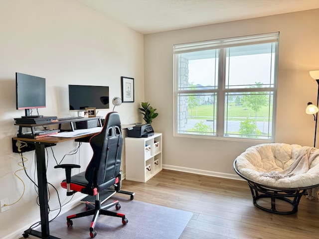 3895 Brody Dr, Grove City, OH 43123 - office area with wood finished floors and baseboards