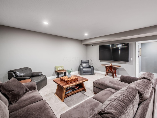 2235 Forestview Ln, Delaware, OH 43015 - carpeted living room with recessed lighting and baseboards