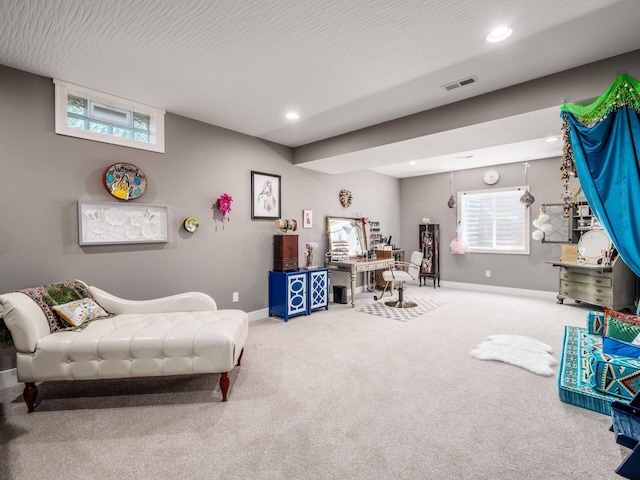 2235 Forestview Ln, Delaware, OH 43015 - carpeted home office featuring baseboards and recessed lighting