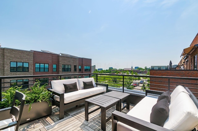 312 Cornelius St, Columbus, OH 43215 - wooden deck with an outdoor living space