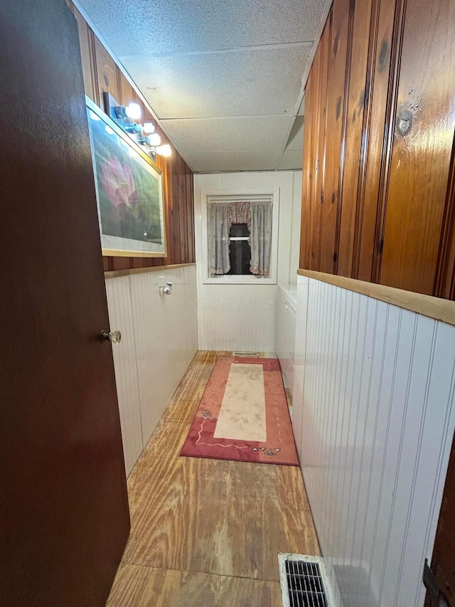 3049 Palace Heights Ln NW, Malta, OH 43758 - corridor featuring wooden walls