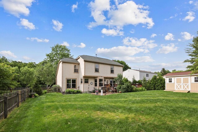 388 Slate Run Dr, Powell, OH 43065 - back of house featuring a patio and stucco siding