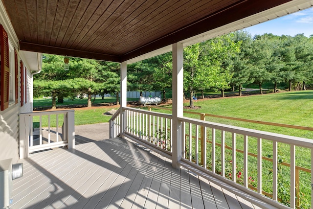3040 Seney Rd Unit 912, Chillicothe, OH 45601 - wooden deck featuring a lawn