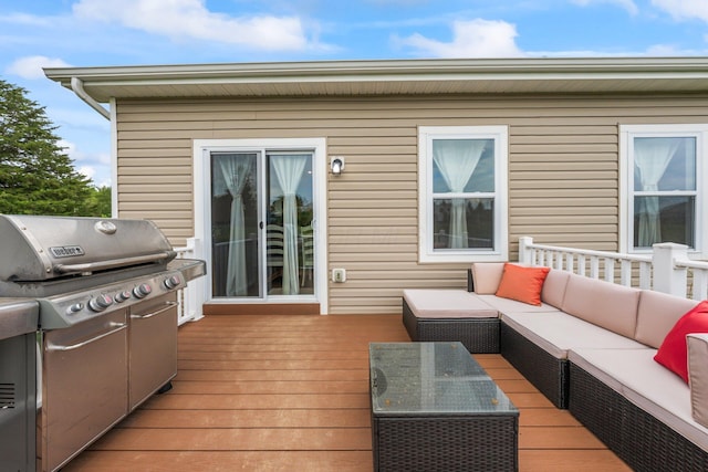 206 Rochdale Run, Delaware, OH 43015 - deck featuring an outdoor living space and grilling area