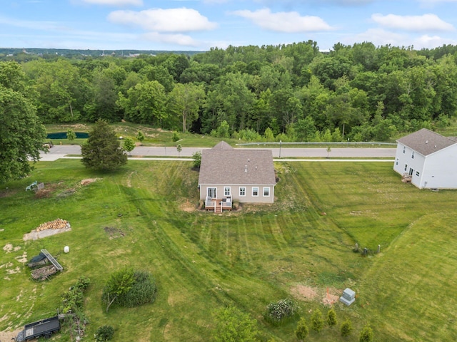 206 Rochdale Run, Delaware, OH 43015 - aerial view of property and surrounding area featuring a heavily wooded area