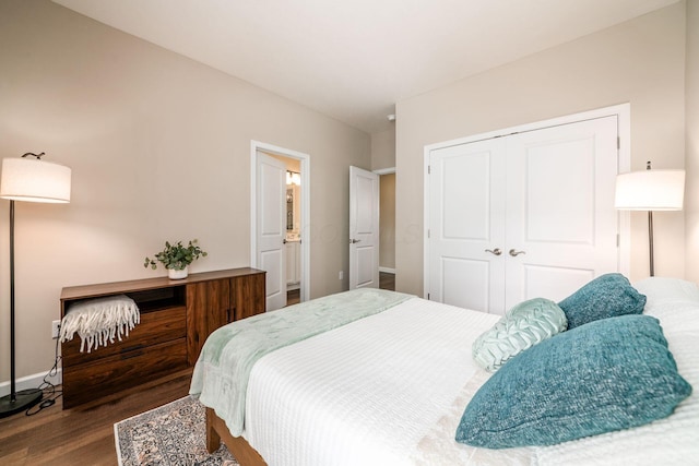 3446 Joberry Loop, Grove City, OH 43123 - bedroom with wood finished floors, a closet, and baseboards