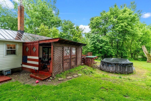 841 Township Highway 52, Nevada, OH 44849 - view of grassy yard with a covered pool