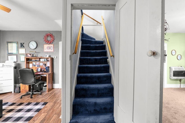 841 Township Highway 52, Nevada, OH 44849 - stairway with heating unit and wood finished floors