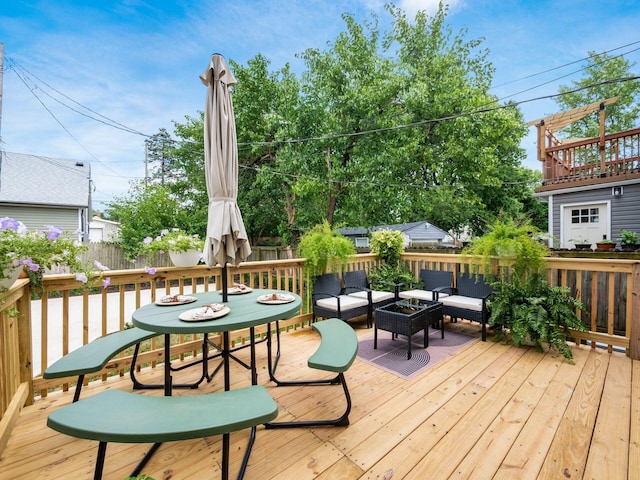 1156 S Champion Ave, Columbus, OH 43206 - deck with an outdoor living space