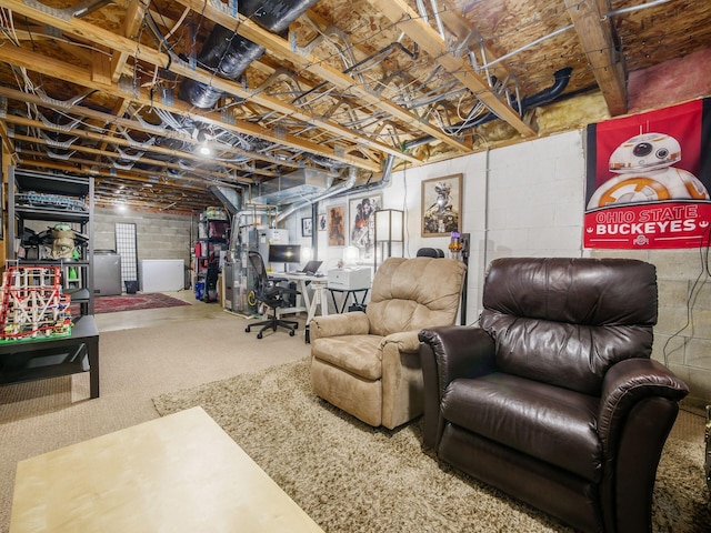 5678 Mango Ln Unit 104A, Hilliard, OH 43026 - unfinished basement with washer / clothes dryer