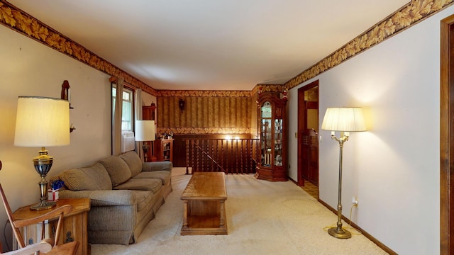 1371 Township Road 200, Bellefontaine, OH 43311 - living room featuring light colored carpet and baseboards