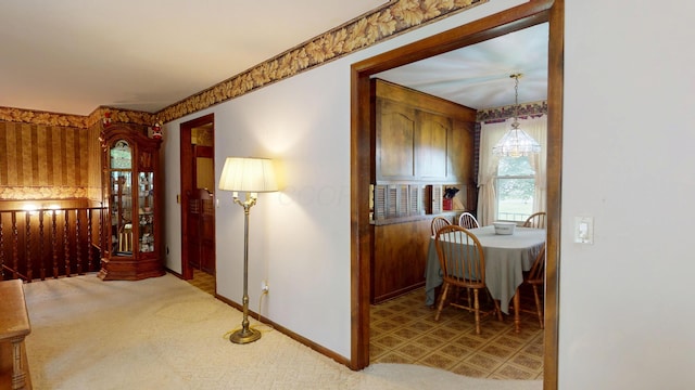 1371 Township Road 200, Bellefontaine, OH 43311 - hallway with light colored carpet and baseboards