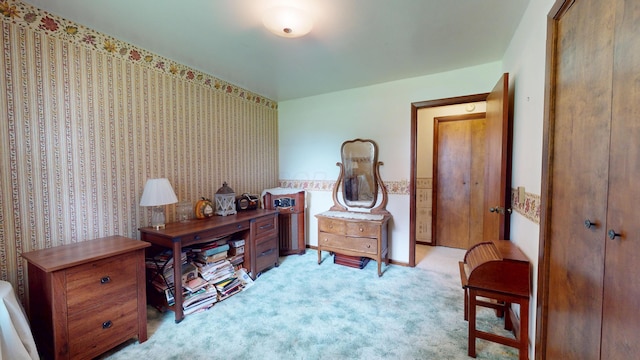 1371 Township Road 200, Bellefontaine, OH 43311 - office featuring light colored carpet and wallpapered walls