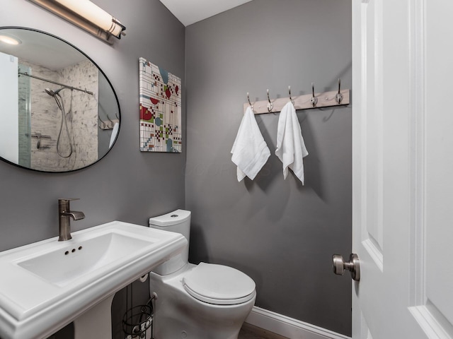 1835 Plains Blvd, Powell, OH 43065 - bathroom featuring toilet and a tile shower