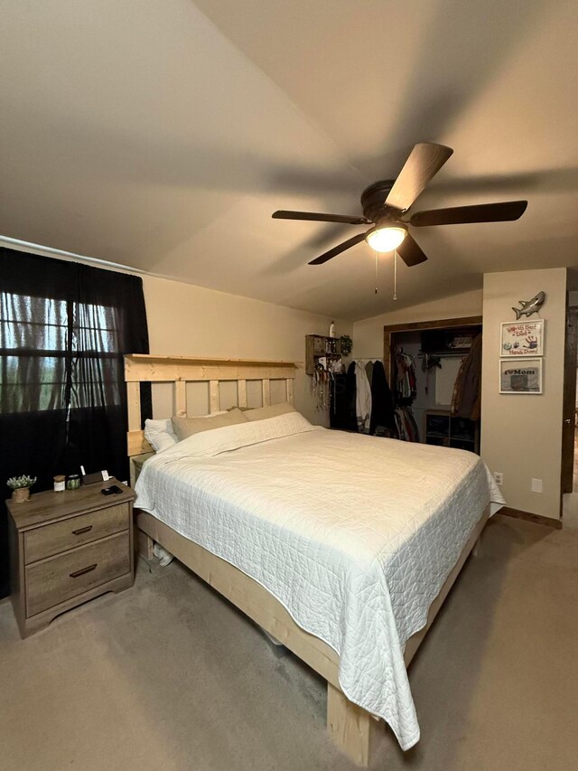 1775 Shoshoni Dr, Circleville, OH 43113 - bedroom featuring carpet floors, a closet, and a ceiling fan