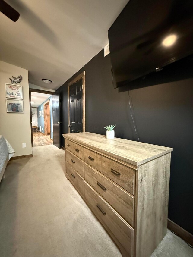 1775 Shoshoni Dr, Circleville, OH 43113 - hallway with light carpet and baseboards