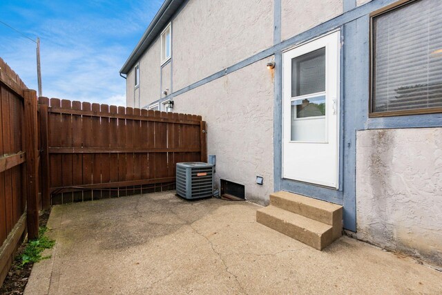1955 Slaton Ct, Columbus, OH 43235 - view of patio / terrace with entry steps and central air condition unit