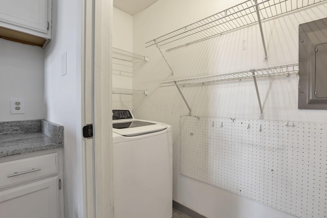 432 E Rich St Unit 4A, Columbus, OH 43215 - washroom featuring washer / dryer and electric panel