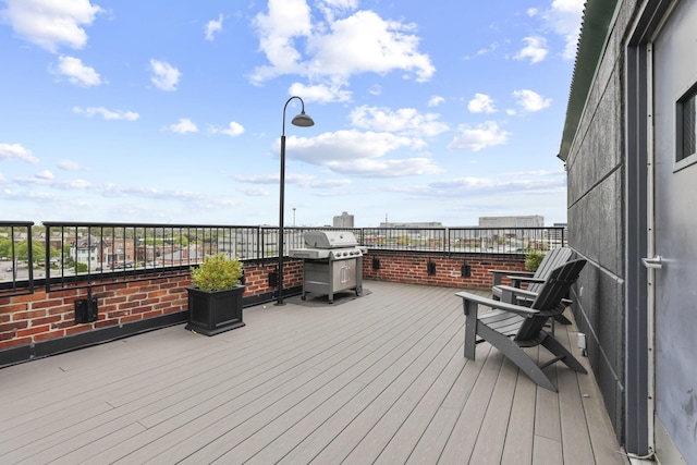 432 E Rich St Unit 4A, Columbus, OH 43215 - wooden deck featuring area for grilling
