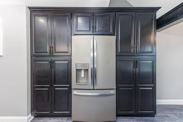 170 Nantucket Ave, Pickerington, OH 43147 - kitchen with stainless steel fridge and wood finished floors