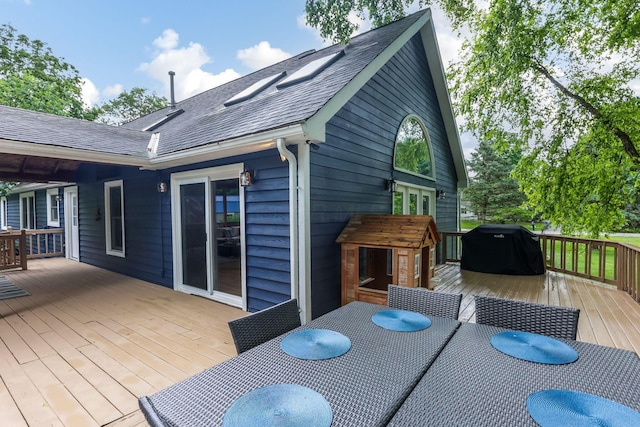 170 Nantucket Ave, Pickerington, OH 43147 - wooden deck featuring grilling area and outdoor dining space