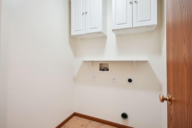 2147 Juneau Way, Grove City, OH 43123 - laundry area with electric dryer hookup, washer hookup, and cabinet space