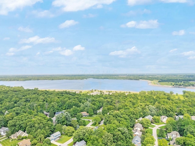 3040 Atoll Dr, Lewis Center, OH 43035 - drone / aerial view of a nearby body of water and a forest