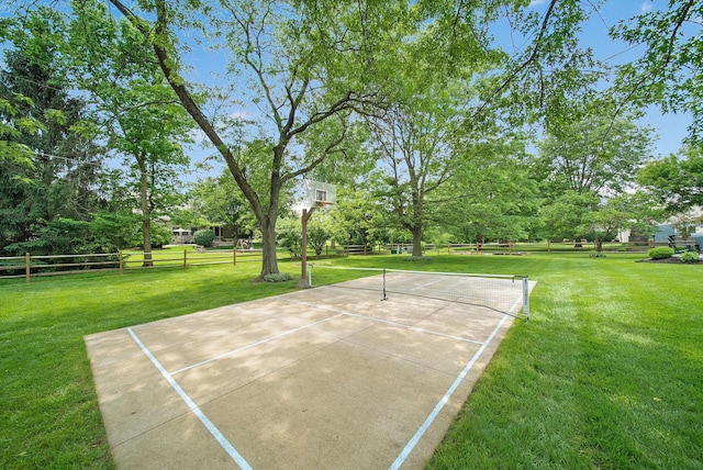 3040 Atoll Dr, Lewis Center, OH 43035 - view of patio with community basketball court and view of scattered trees