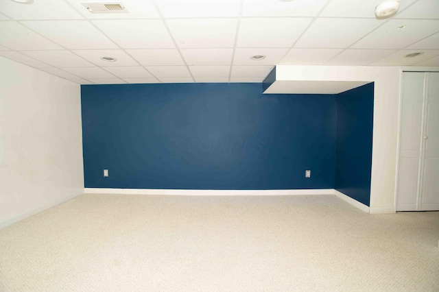 2043 Coleman Dr Unit 6F, Columbus, OH 43235 - unfurnished room featuring carpet, a smoke detector, a paneled ceiling, and baseboards