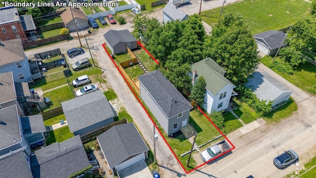 1275 Wager St, Columbus, OH 43206 - aerial view of residential area with property boundaries highlighted