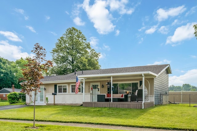 5452 Roche Ct W, Columbus, OH 43229 - ranch-style house featuring driveway, roof with shingles, and board and batten siding