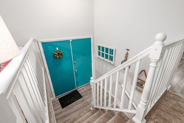 6563 Karl Rd, Columbus, OH 43229 - stairs with wood finished floors