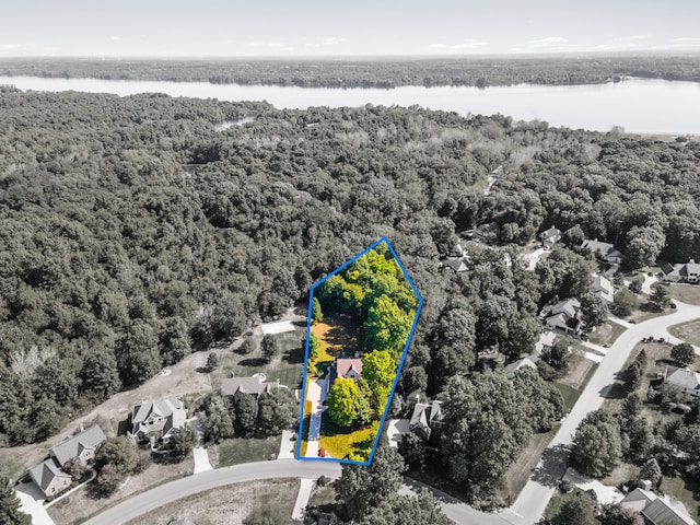 5839 Ketch St, Lewis Center, OH 43035 - aerial overview of property's location with a forest and property boundaries highlighted