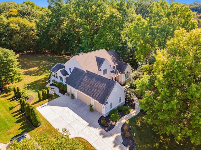 5839 Ketch St, Lewis Center, OH 43035 - view from above of property with a heavily wooded area