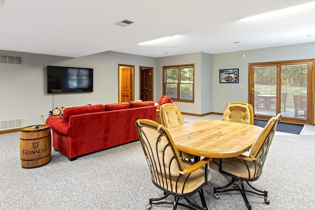 5839 Ketch St, Lewis Center, OH 43035 - dining area with carpet flooring and plenty of natural light