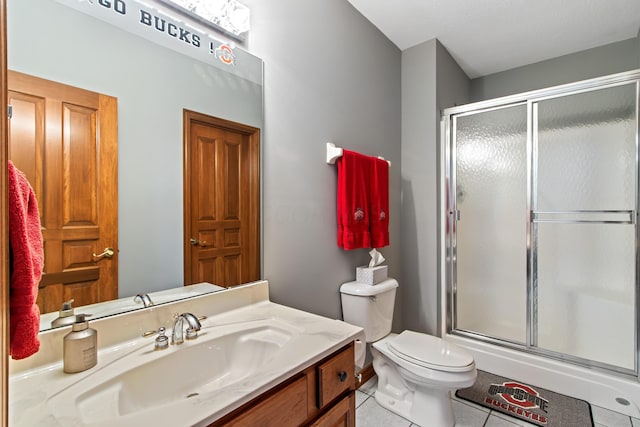 5839 Ketch St, Lewis Center, OH 43035 - full bath featuring an enclosed shower, vanity, and tile patterned floors