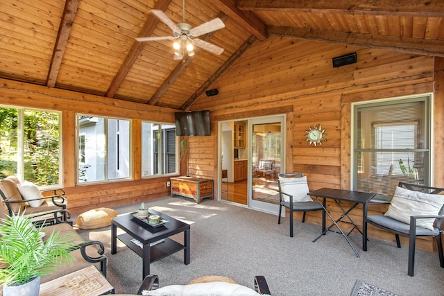 5839 Ketch St, Lewis Center, OH 43035 - sunroom / solarium featuring plenty of natural light and ceiling fan