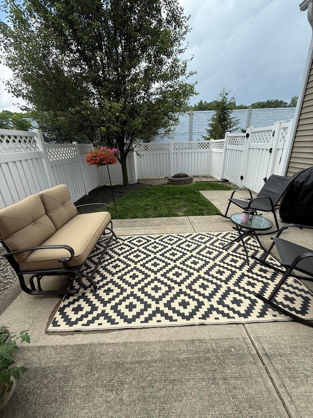 2210 Tournament Way, Grove City, OH 43123 - fenced backyard featuring a patio