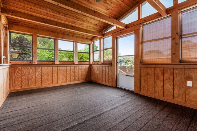 2655 Blendon Woods Blvd Unit 2644, Columbus, OH 43231 - unfurnished sunroom with carpet flooring and wooden walls