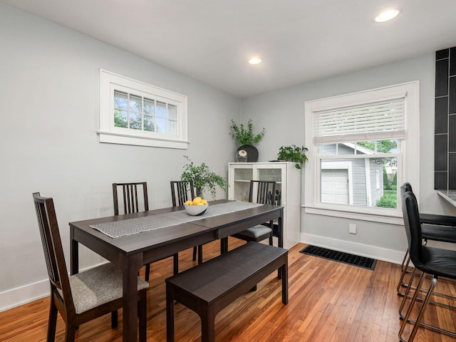 1368 Elmwood Ave, Columbus, OH 43212 - dining space with plenty of natural light, light wood finished floors, and recessed lighting