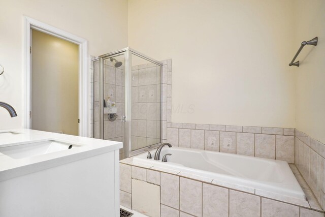 5535 Village Xing, Hilliard, OH 43026 - full bathroom with a bath, a shower stall, and vanity