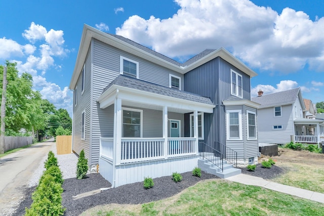 376 E Markison Ave, Columbus, OH 43207 - traditional-style home with covered porch and a shingled roof